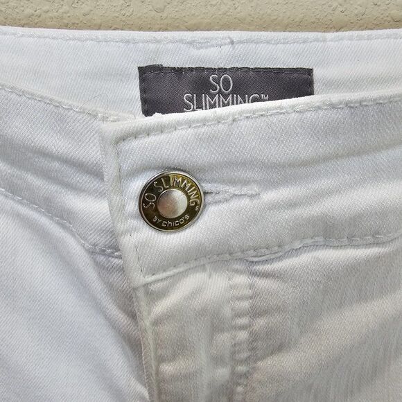 Chico's White So Slimming Slim Leg Jeans Size S/4 - Picture 4 of 7